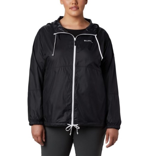 Women's Columbia Flash Forward Windbreaker Jackets Black | Plus Size CA-C354C